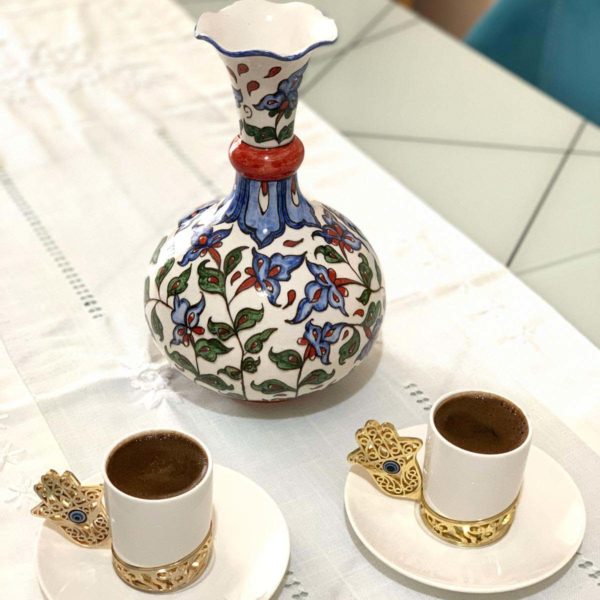 Turkish coffee with a beautiful vase, Coffee, Turkish coffee, kahve sunumu, Türk kahvesi