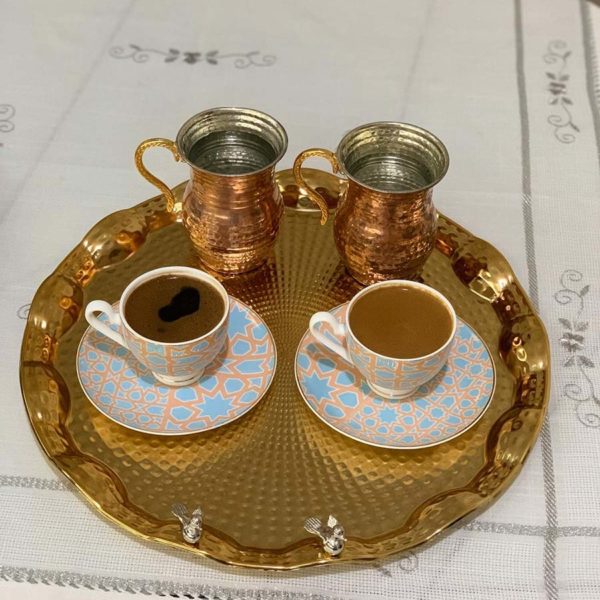 Coffee with medium and dark roasted coffee, Turkish coffee, kahve sunumu, Türk kahvesi