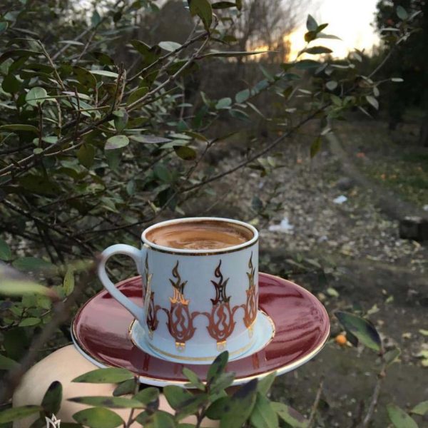 Coffee in fresh air, Turkish coffee, kahve sunumu, Türk kahvesi
