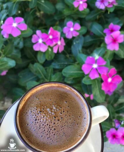 Coffee and flower