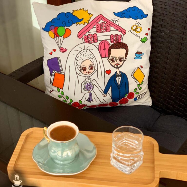 Happy family and coffee