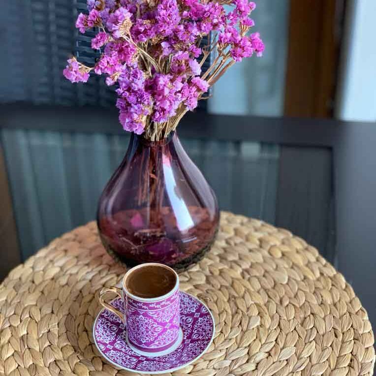 coffee and flowers